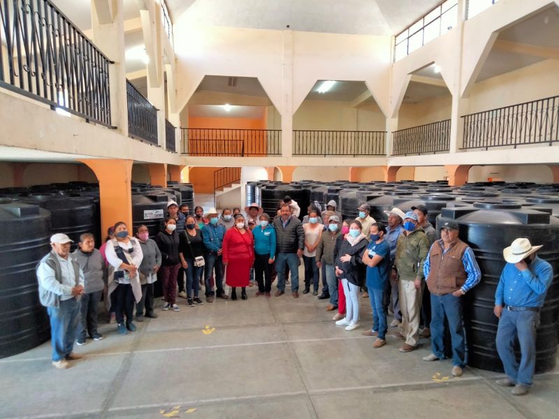 Entrega de Cisternas a las comunidades de Xaltitla y Concepción Hidalgo